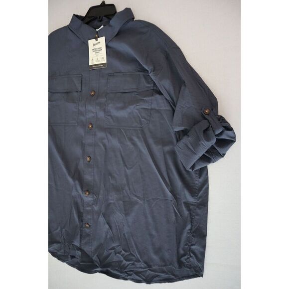 Duluth Trading 90850 Men's Sz 2XL Blue Untouchable Standard Fit L/S Shirt - Picture 7 of 8